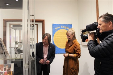 John Paul Young visiting the exhibition