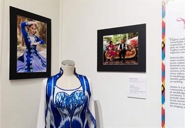 Display of Uyghur traditional dancer and musician